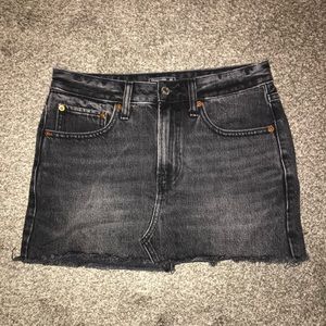 Black jean skirt